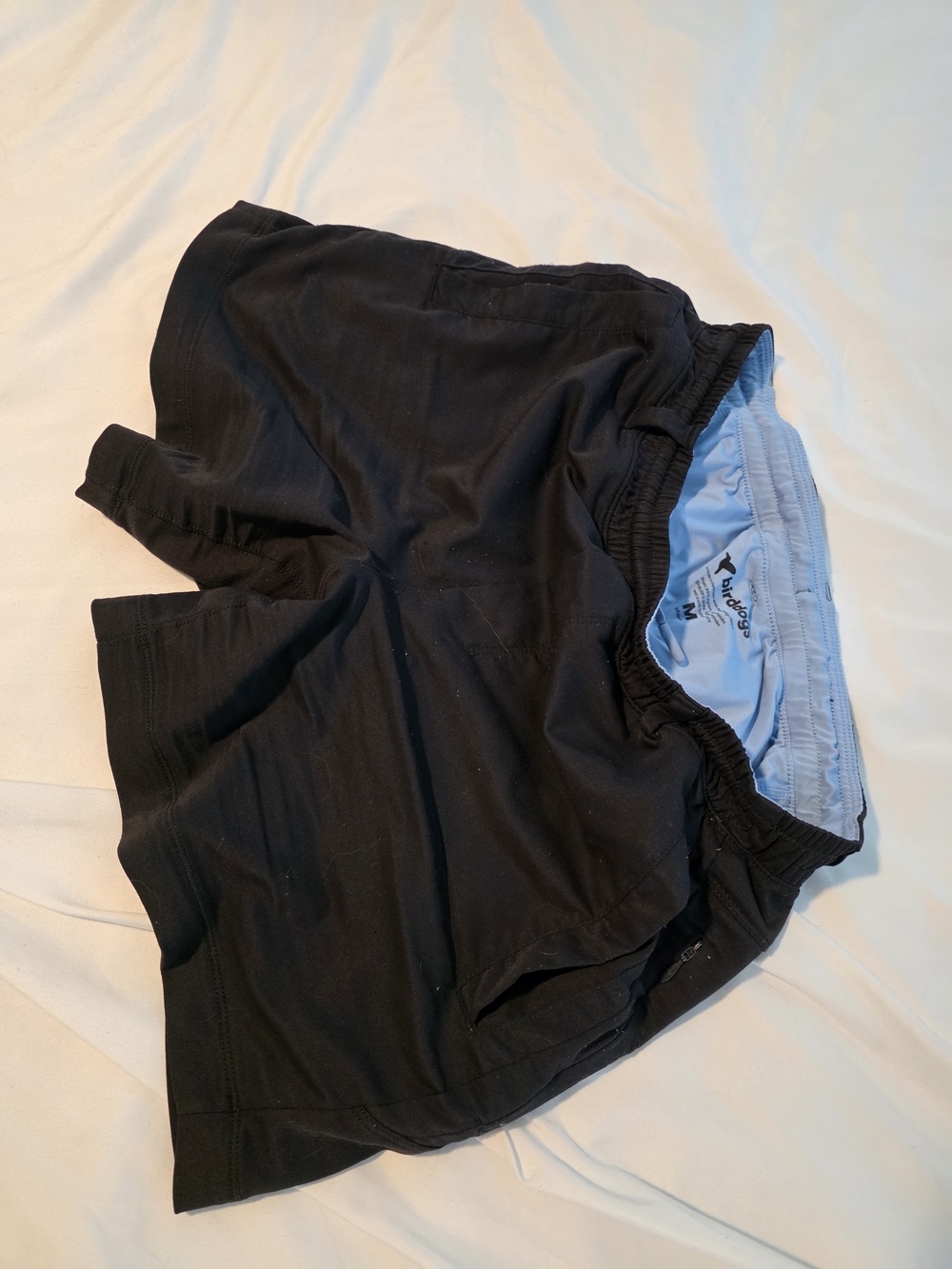 Birddogs Black Men’s Boomstick Shorts with Light Blue Liner (M) 5" Inseam